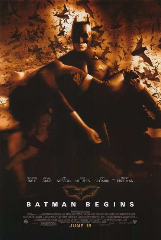 Batman Begins | Christian Bale as The Dark Knight | Superhero Movie Poster - Movies & TV Poster