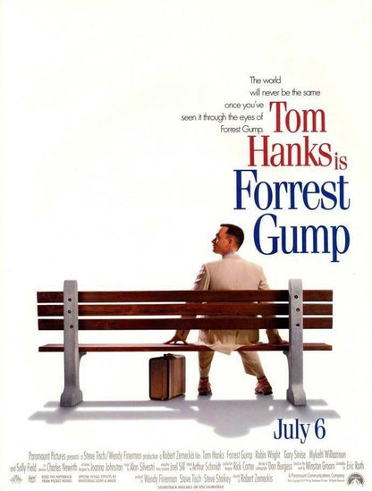 Forrest Gump 1994 | Tom Hanks as Forrest | Classic Movie Poster - Movies & TV Poster