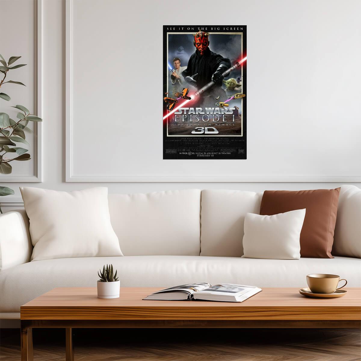 Star Wars: The Phantom Menace 3D | Sci-Fi Movie Re-Release Poster - Movies & TV Poster