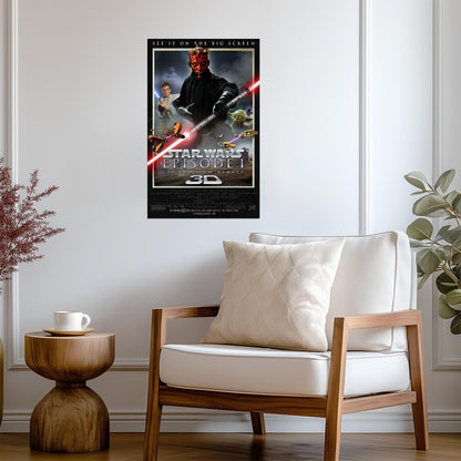 Star Wars: The Phantom Menace 3D | Sci-Fi Movie Re-Release Poster - Movies & TV Poster