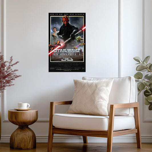 Star Wars: The Phantom Menace 3D | Sci-Fi Movie Re-Release Poster - Movies & TV Poster