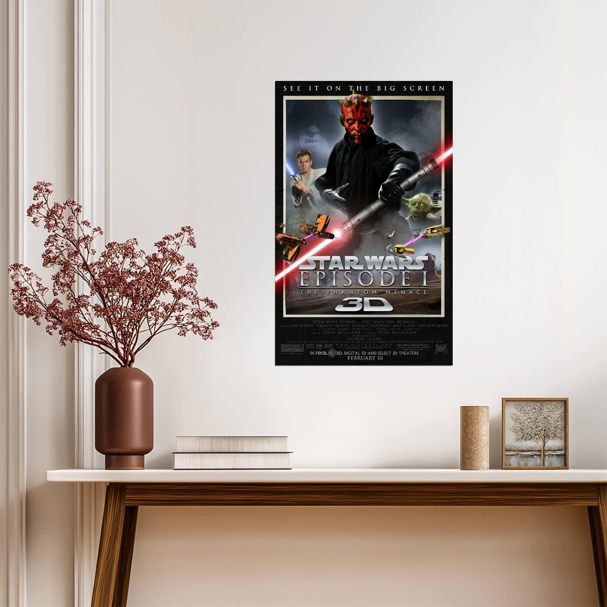 Star Wars: The Phantom Menace 3D | Sci-Fi Movie Re-Release Poster - Movies & TV Poster