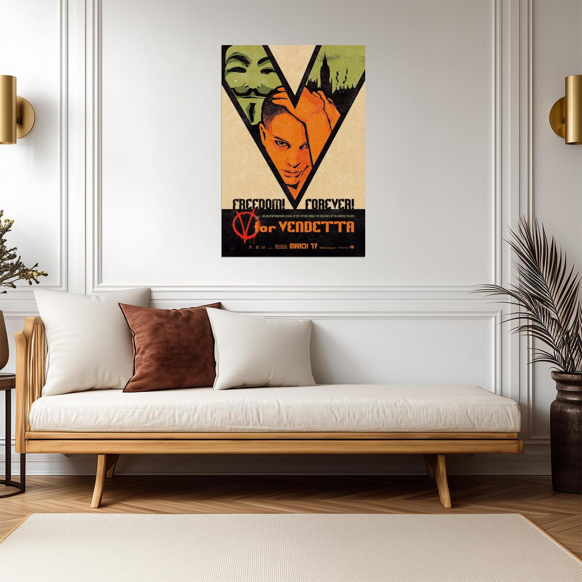 V for Vendetta | Natalie Portman as Evey | Dystopian Thriller Poster - Movies & TV Poster