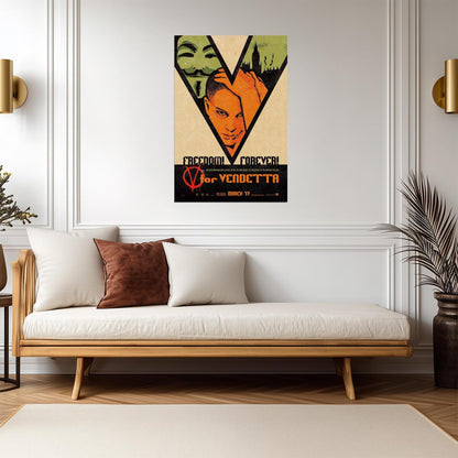 V for Vendetta | Natalie Portman as Evey | Dystopian Thriller Poster - Movies & TV Poster
