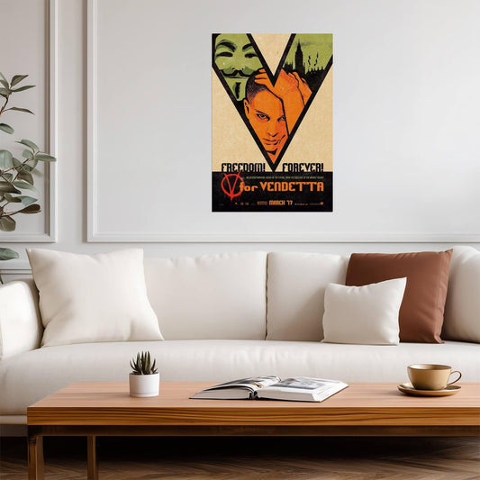 V for Vendetta | Natalie Portman as Evey | Dystopian Thriller Poster - Movies & TV Poster