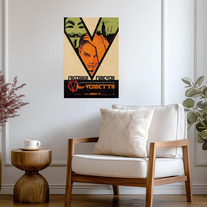 V for Vendetta | Natalie Portman as Evey | Dystopian Thriller Poster - Movies & TV Poster