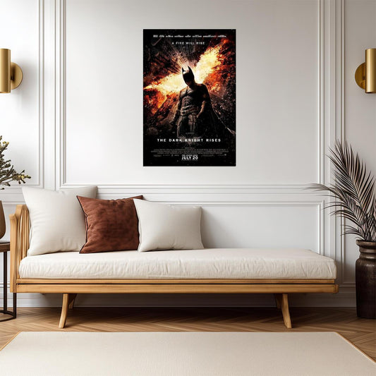 The Dark Knight Rises | "A Fire Will Rise" | Batman Movie Poster - Movies & TV Poster