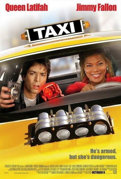 Taxi | Jimmy Fallon & Queen Latifah | Action Comedy Movie Poster - Movies & TV Poster