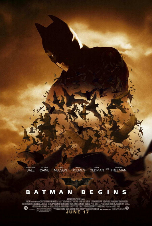 Batman Begins | Christian Bale as The Dark Knight | Action Movie Poster - Movies & TV Poster