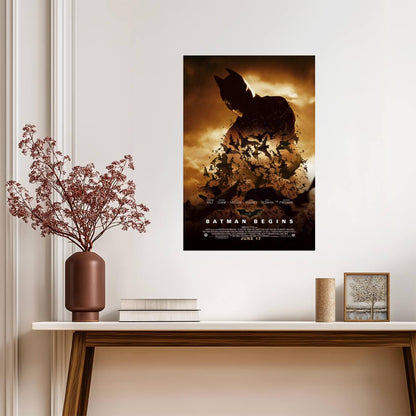 Batman Begins | Christian Bale as The Dark Knight | Action Movie Poster - Movies & TV Poster