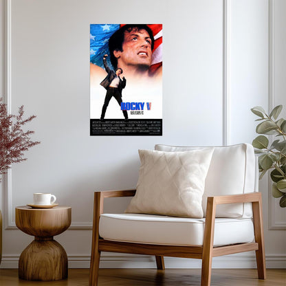 Rocky V 1990 | Sylvester Stallone as Rocky Balboa | Boxing Movie Poster - Movies & TV Poster
