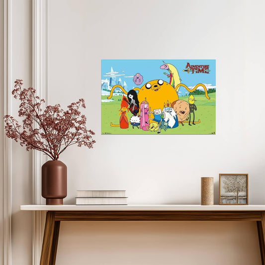 Adventure Time | Finn Jake and the Land of Ooo Crew | Cartoon Network Poster - Movies & TV Poster