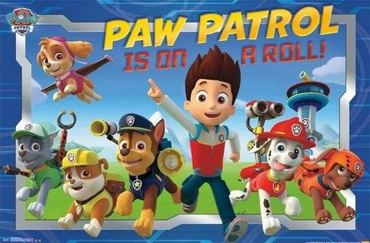 PAW Patrol is on a Roll | Nickelodeon Kids Cartoon Poster | Nursery Decor - Movies & TV Poster