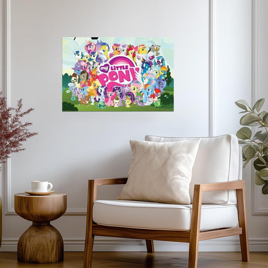 My Little Pony: Friendship Is Magic | Mane Six Group Poster | Kids Cartoon Art - Movies & TV Poster