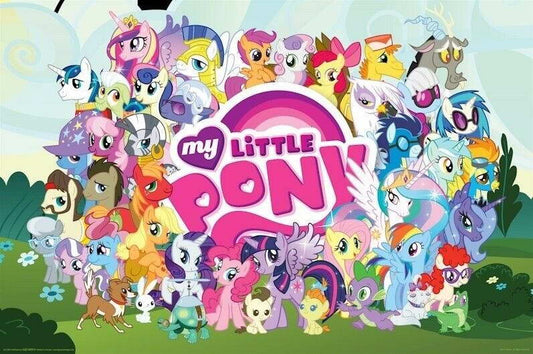 My Little Pony: Friendship Is Magic | Mane Six Group Poster | Kids Cartoon Art - Movies & TV Poster