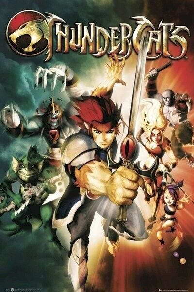 Thundercats | Lion-O & Tygra in Action | 80s Cartoon Poster - Movies & TV Poster