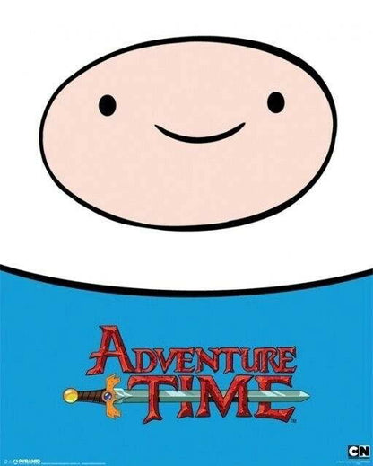 Adventure Time | Close-up of Finn's Face | Cartoon Network Poster - Movies & TV Poster