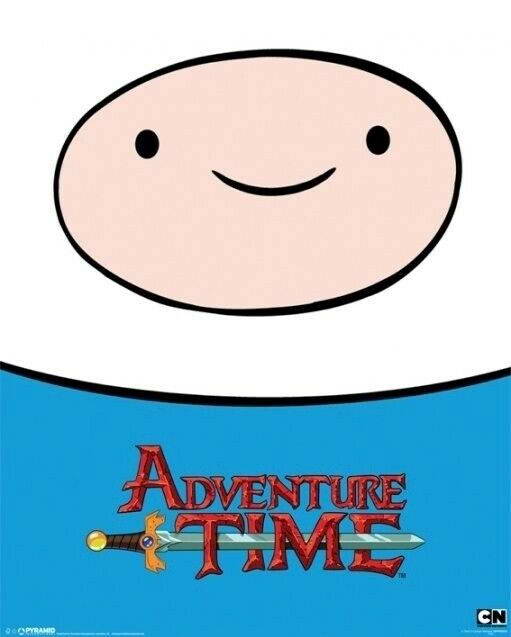 Adventure Time | Close-up of Finn's Face | Cartoon Network Poster - Movies & TV Poster