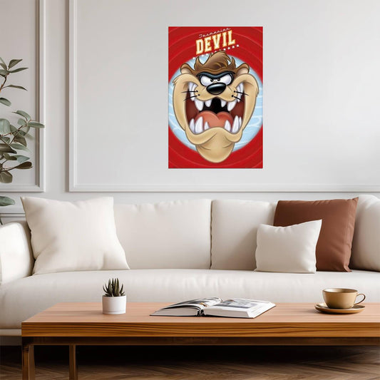 Looney Tunes | Taz the Tasmanian Devil | Classic Cartoon Poster - Movies & TV Poster