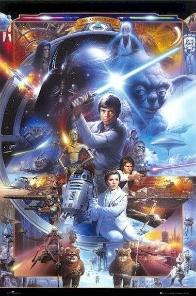 Star Wars 30th Anniversary | Art by Tsuneo Sanda | Sci-Fi Movie Poster - Movies & TV Poster
