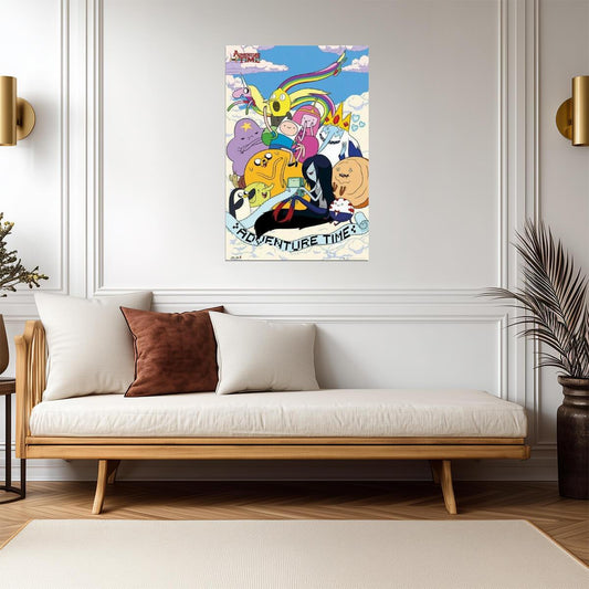Adventure Time | Finn Jake & Friends Group Poster | Cartoon Network Wall Art - Movies & TV Poster