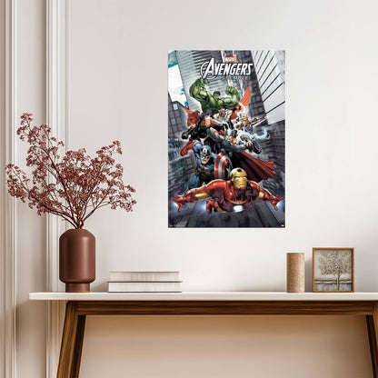 Avengers Assemble | Comics Superhero Team | Action Cartoon Poster - Movies & TV Poster