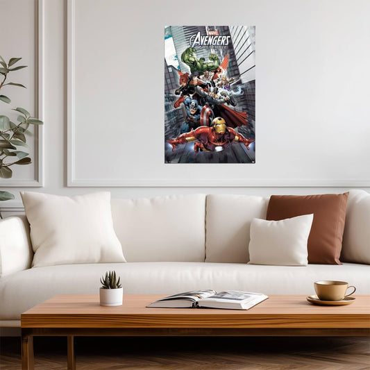 Avengers Assemble | Comics Superhero Team | Action Cartoon Poster - Movies & TV Poster