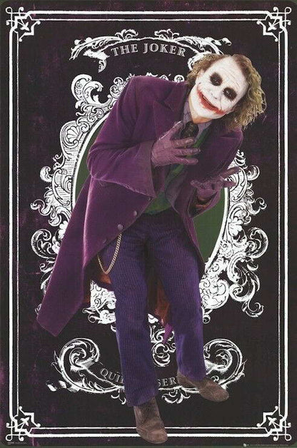The Dark Knight | Heath Ledger Joker Card | Christopher Nolan Film Poster - Movies & TV Poster