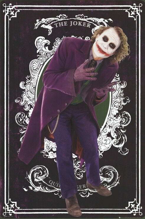 The Dark Knight | Heath Ledger Joker Card | Christopher Nolan Film Poster - Movies & TV Poster