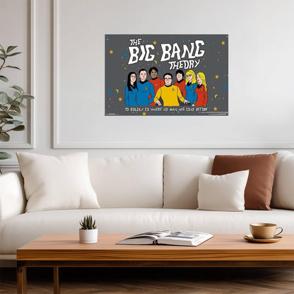 The Big Bang Theory | "Boldly Go" Star Trek Tribute | TV Show Poster - Movies & TV Poster