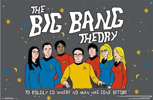 The Big Bang Theory | "Boldly Go" Star Trek Tribute | TV Show Poster - Movies & TV Poster