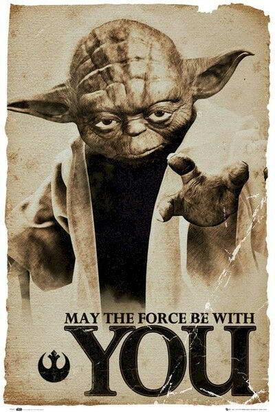 Star Wars: The Empire Strikes Back | Yoda "May the Force Be With You" | Quote Poster - Movies & TV Poster