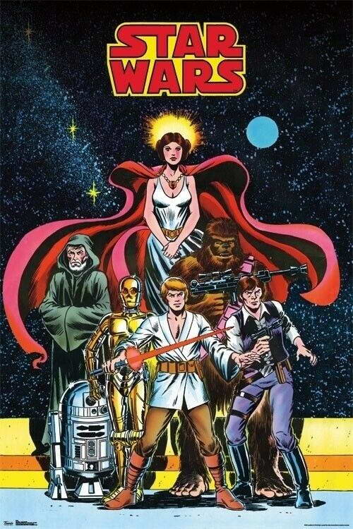 Star Wars Comic Book Art | Classic Trilogy Characters | Retro Style Poster - Movies & TV Poster