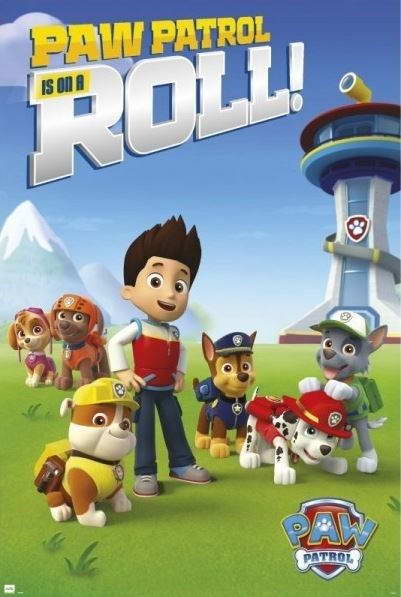 PAW Patrol is on a Roll | Nickelodeon Pups Poster | Kids Room Decor - Video Games Poster