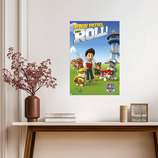 PAW Patrol is on a Roll | Nickelodeon Pups Poster | Kids Room Decor - Video Games Poster