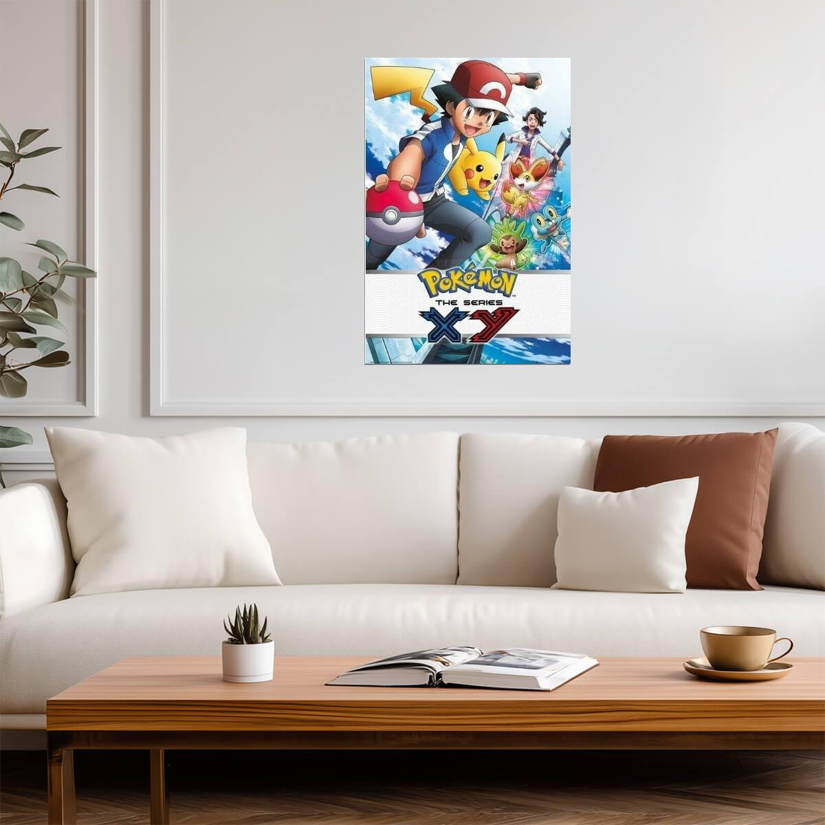 Pokémon XY The Series | Ash and his Pokémon | Kids Anime Poster - Anime Poster