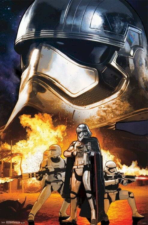 Star Wars: The Force Awakens | Captain Phasma & Stormtrooper Helmets | Movie Poster - Movies & TV Poster
