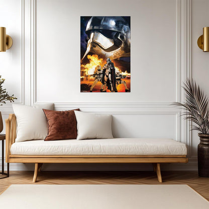 Star Wars: The Force Awakens | Captain Phasma & Stormtrooper Helmets | Movie Poster - Movies & TV Poster