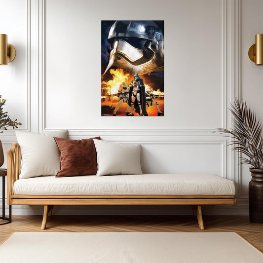 Star Wars: The Force Awakens | Captain Phasma & Stormtrooper Helmets | Movie Poster - Movies & TV Poster