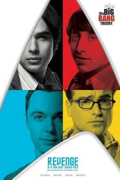 The Big Bang Theory | "Revenge is a Dish Best Served Cold" | Star Trek Parody Poster - Movies & TV Poster