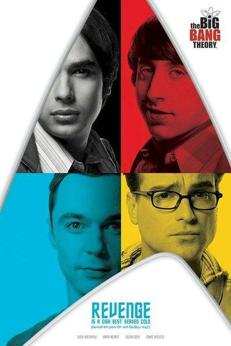 The Big Bang Theory | "Revenge is a Dish Best Served Cold" | Star Trek Parody Poster - Movies & TV Poster