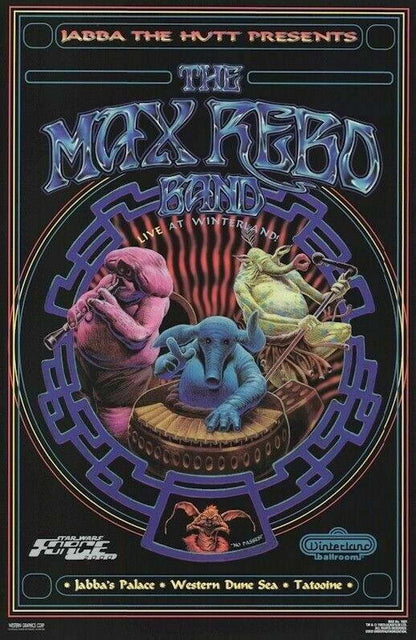 Star Wars | Jabba the Hutt presents The Max Rebo Band | Sci-Fi Music Poster - Movies & TV Poster