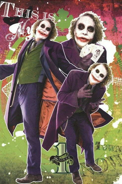 The Dark Knight | Heath Ledger as The Joker "This is My Town" | Movie Quote Poster - Movies & TV Poster
