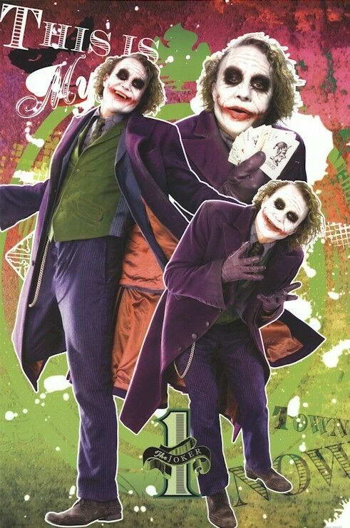 The Dark Knight | Heath Ledger as The Joker "This is My Town" | Movie Quote Poster - Movies & TV Poster