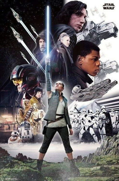 Star Wars: The Last Jedi | Rey with Lightsaber | Sci-Fi Movie Poster - Movies & TV Poster