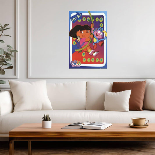 Dora the Explorer | "Let's Go!" Swing Poster | Nickelodeon Kids Cartoon - Movies & TV Poster