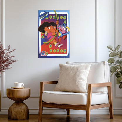 Dora the Explorer | "Let's Go!" Swing Poster | Nickelodeon Kids Cartoon - Movies & TV Poster