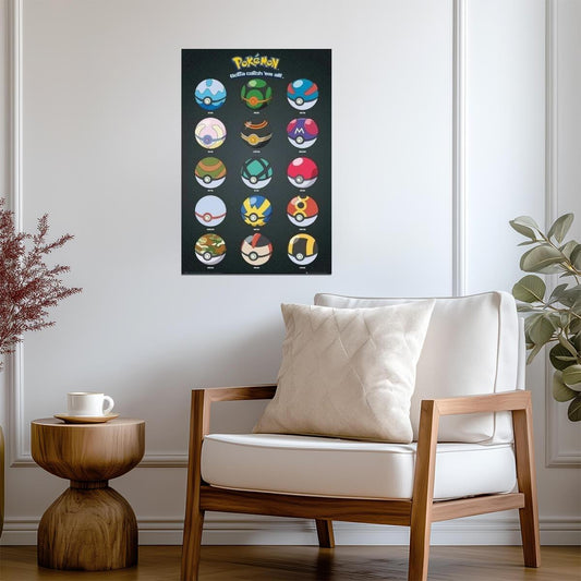 Pokémon | "Gotta Catch 'Em All" Pokeballs | Kids Anime Poster - Anime Poster