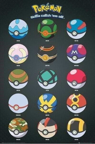 Pokémon | "Gotta Catch 'Em All" Pokeballs | Kids Anime Poster - Anime Poster