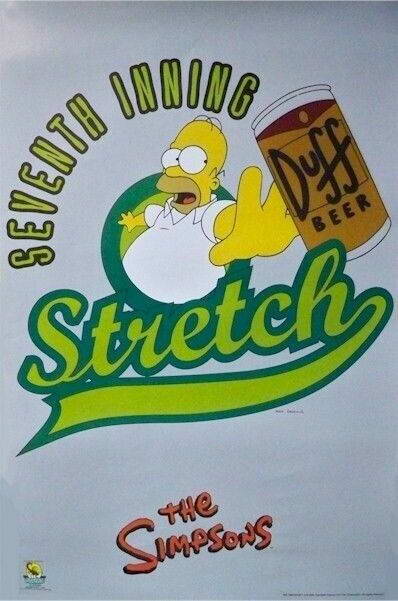 The Simpsons | Homer Simpson's 7th Inning Stretch | Matt Groening Cartoon Poster - Movies & TV Poster